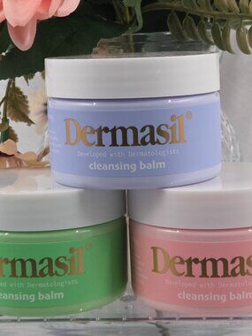 Dermasil Cleansing Balm Set of 3 Clarifying Hydrating Soothing Makeup Remover